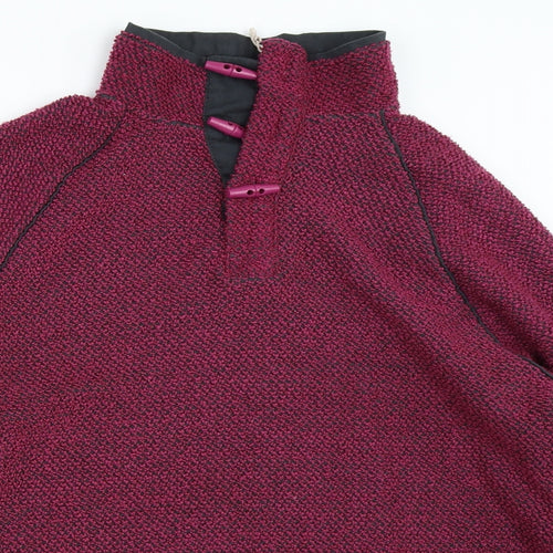 Cotton Traders Womens Pink   Henley Sweatshirt Size M
