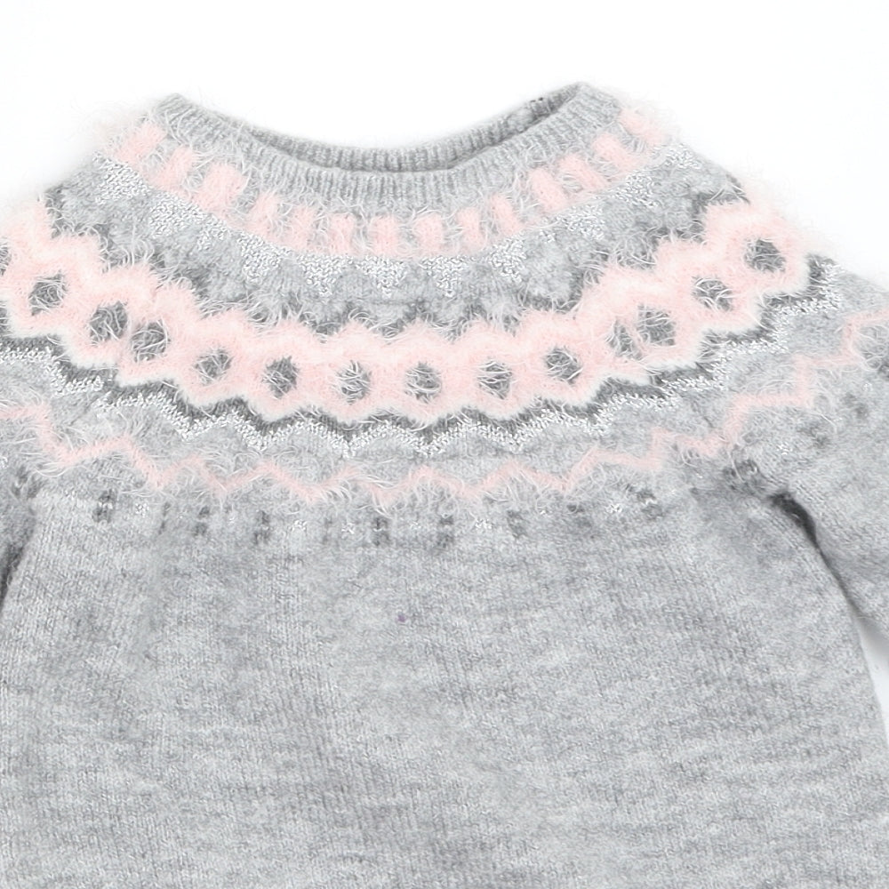 Primark Girls Grey   Jumper Dress  Size 6-7 Years