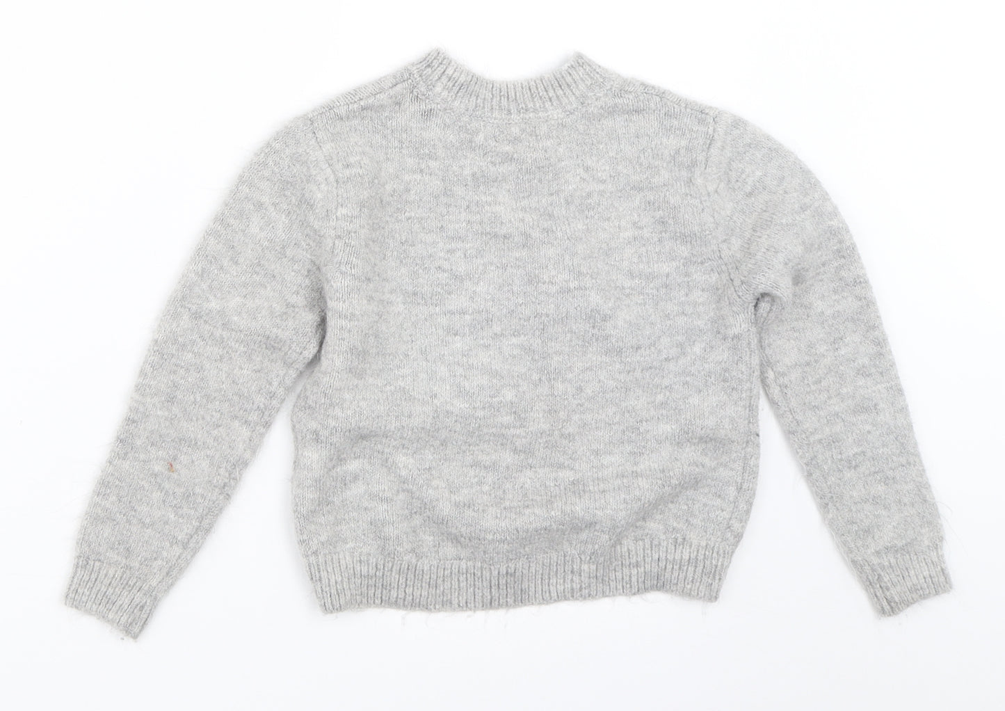 Primark Girls Grey   Pullover Jumper Size 7-8 Years