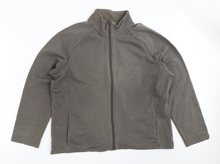 Marks and Spencer Womens Grey   Full Zip Sweatshirt Size 20
