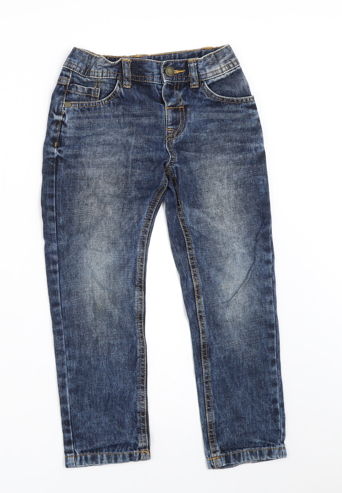 Marks and Spencer Boys Blue  Denim Straight Jeans Size 4-5 Years