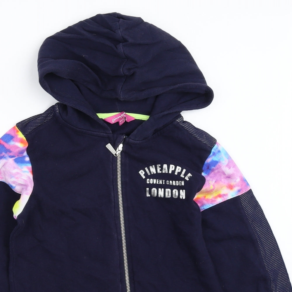Pineapple Girls Blue   Full Zip Hoodie Size 11-12 Years