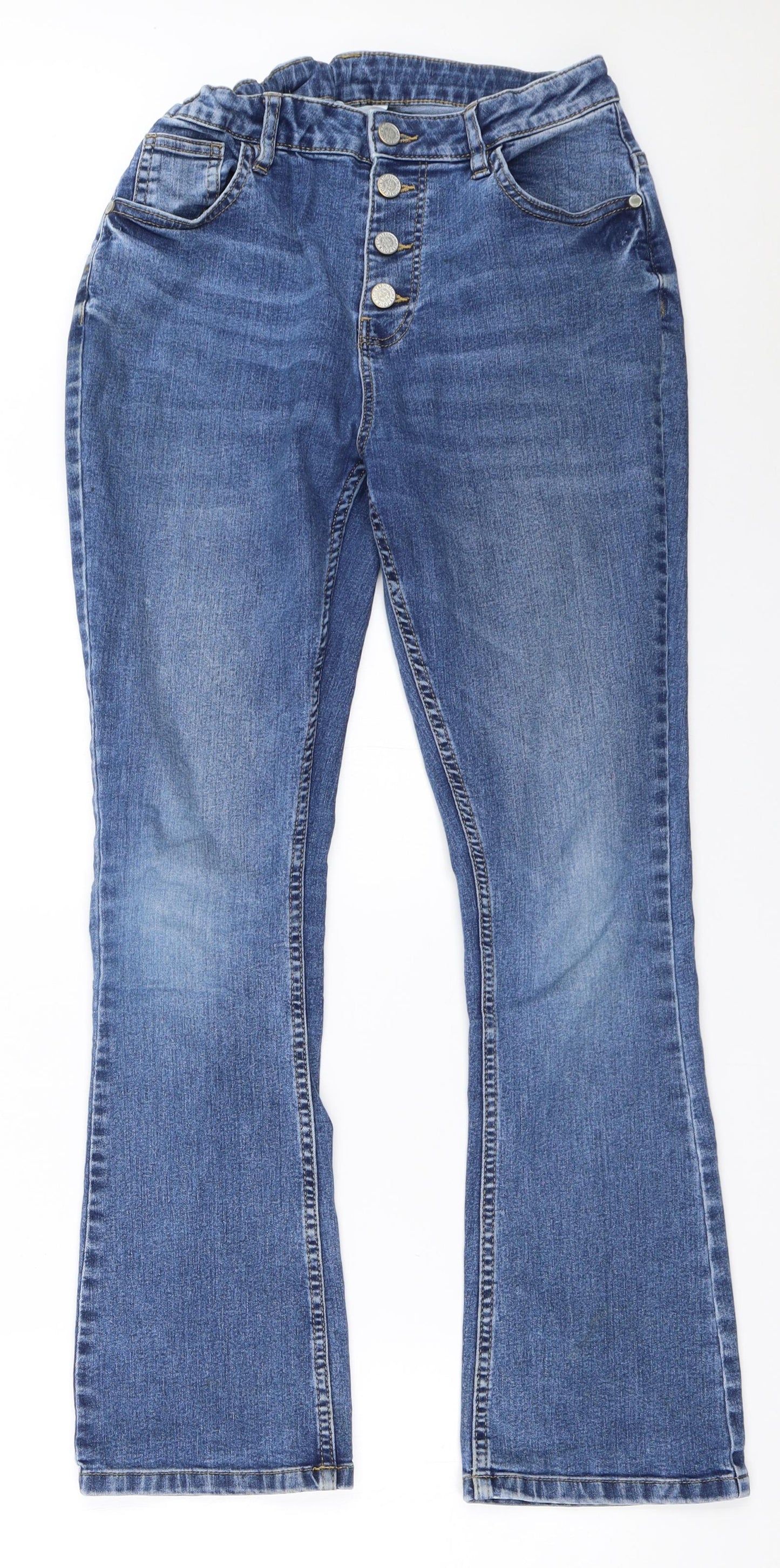 Marks and Spencer Girls Blue  Denim Bootcut Jeans Size 13-14 Years