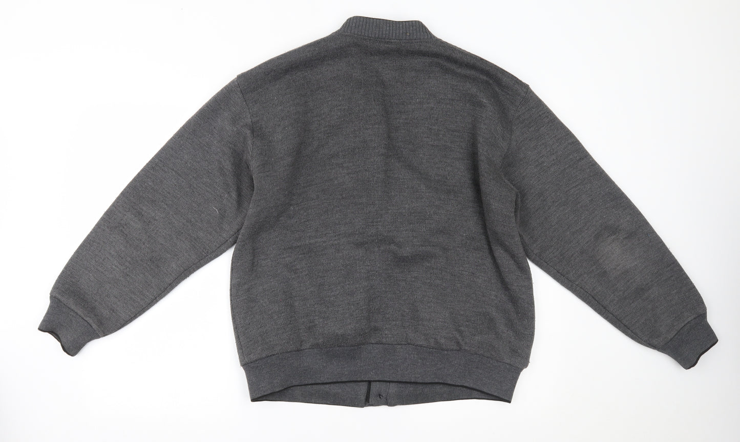 dongfangleichi Mens Grey   Cardigan Jumper Size L