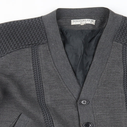 dongfangleichi Mens Grey   Cardigan Jumper Size L