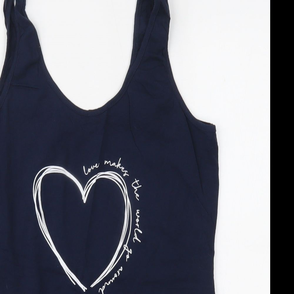 Primark Womens Blue   Basic Tank Size S