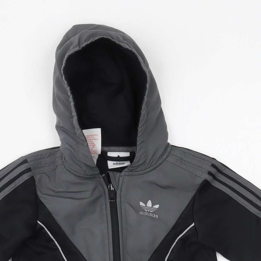 adidas Boys Black   Jacket  Size 2-3 Years