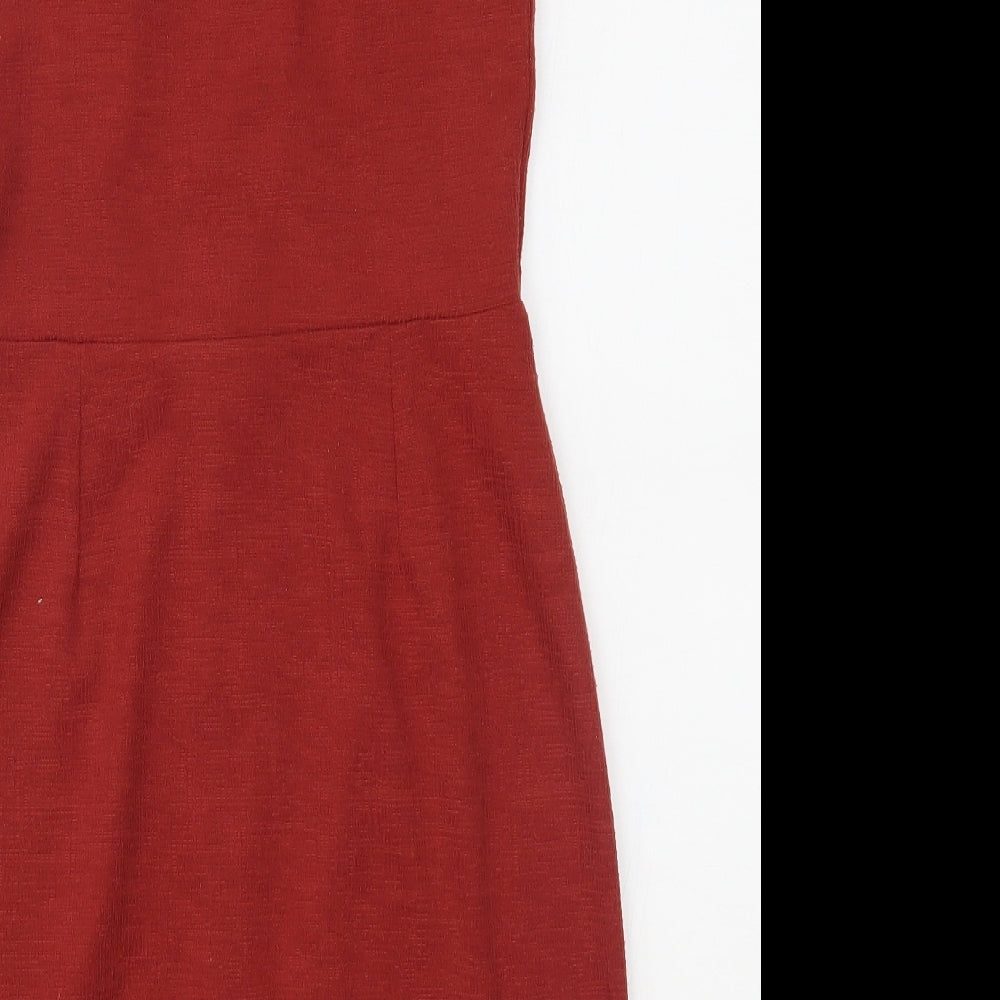 Primark Womens Orange   Pinafore/Dungaree Dress  Size 14