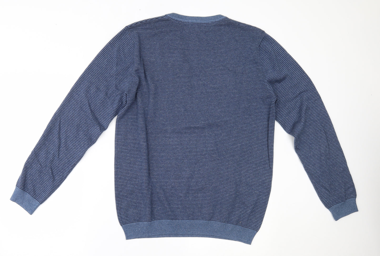 Jasper Conran Mens Blue Striped  Pullover Jumper Size M