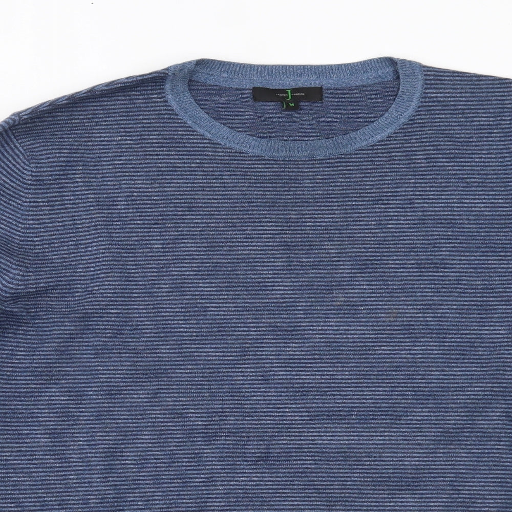 Jasper Conran Mens Blue Striped  Pullover Jumper Size M