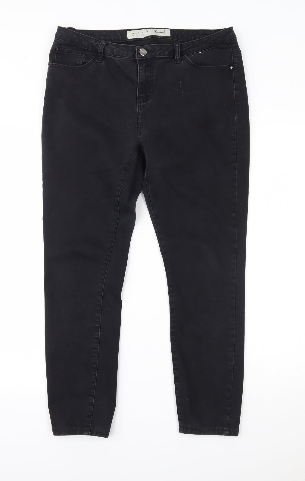 Primark Womens Black  Denim Skinny Jeans Size 14 L25 in