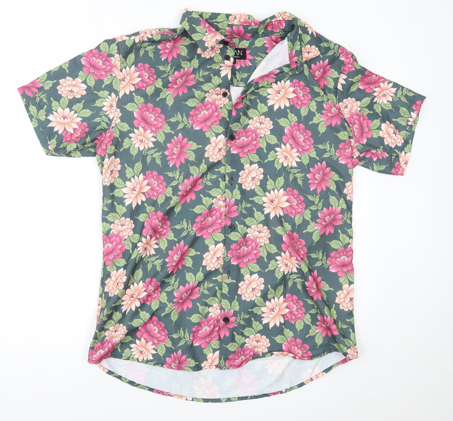 boohooman Mens Multicoloured Floral   Button-Up Size XL