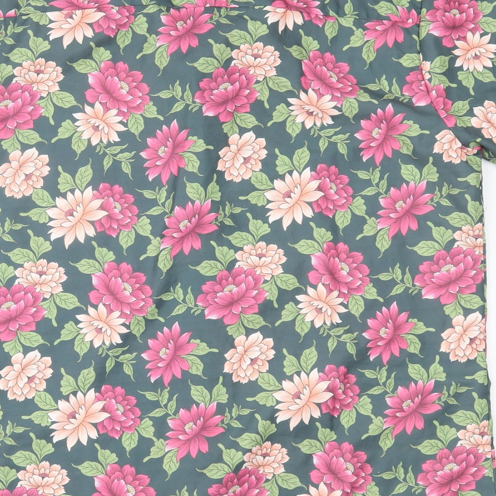 boohooman Mens Multicoloured Floral   Button-Up Size XL