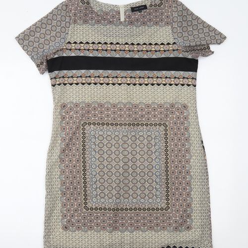 New Look Womens Multicoloured Geometric  T-Shirt Dress  Size 12