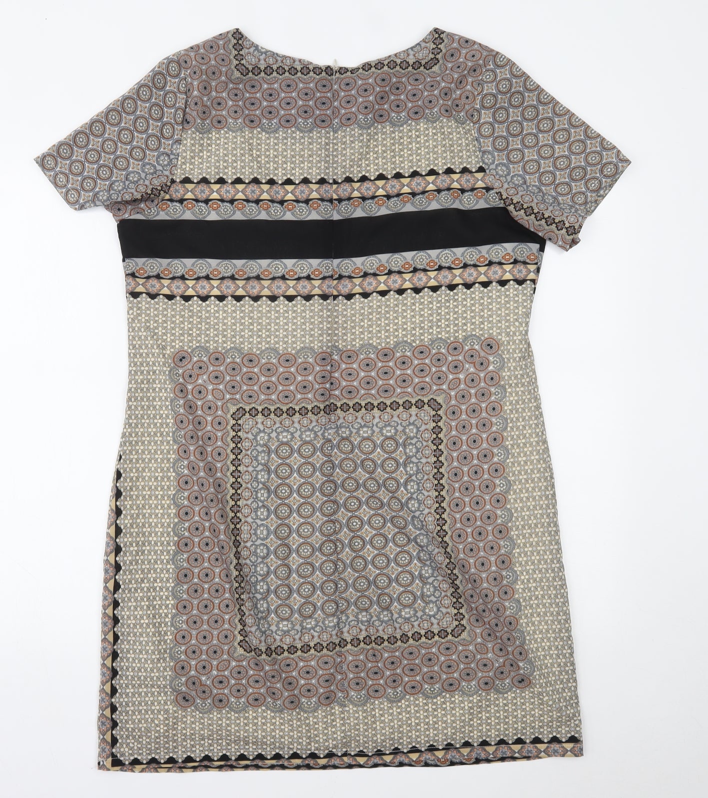 New Look Womens Multicoloured Geometric  T-Shirt Dress  Size 12