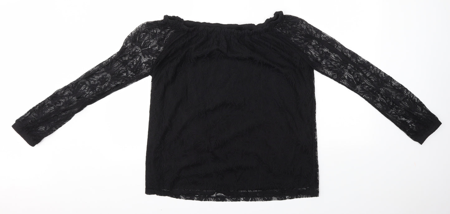 VILLA  Womens Black   Basic Blouse Size M