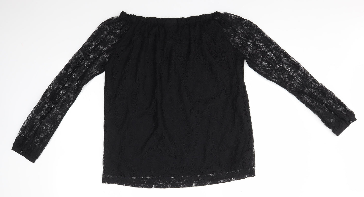 VILLA  Womens Black   Basic Blouse Size M
