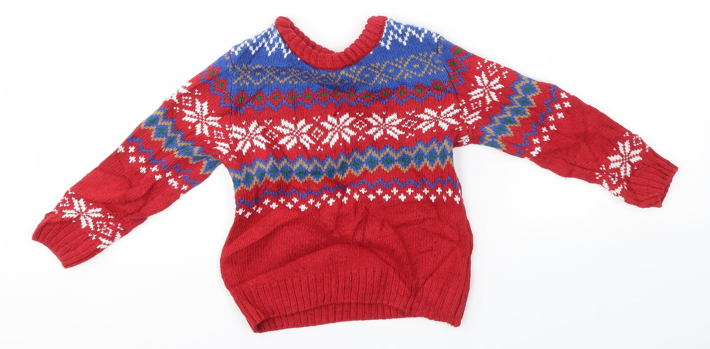 NEXT Boys Multicoloured   Pullover Jumper Size 2-3 Years  - festive christmas