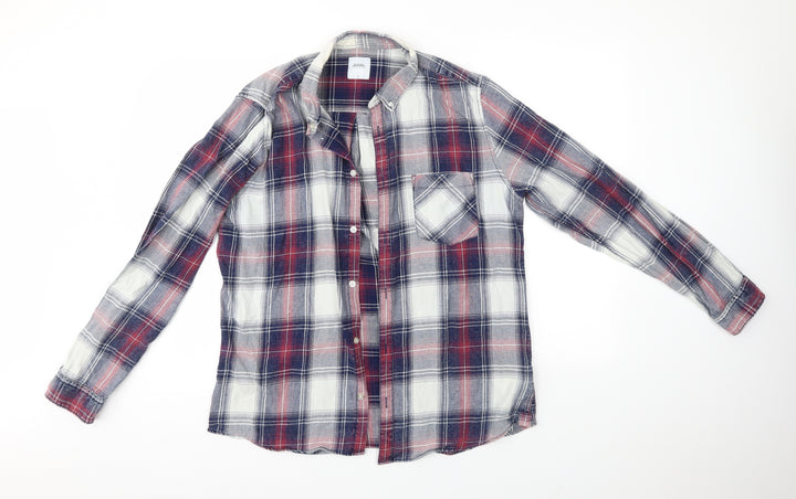 Burton Menswear Mens Multicoloured Check   Button-Up Size L