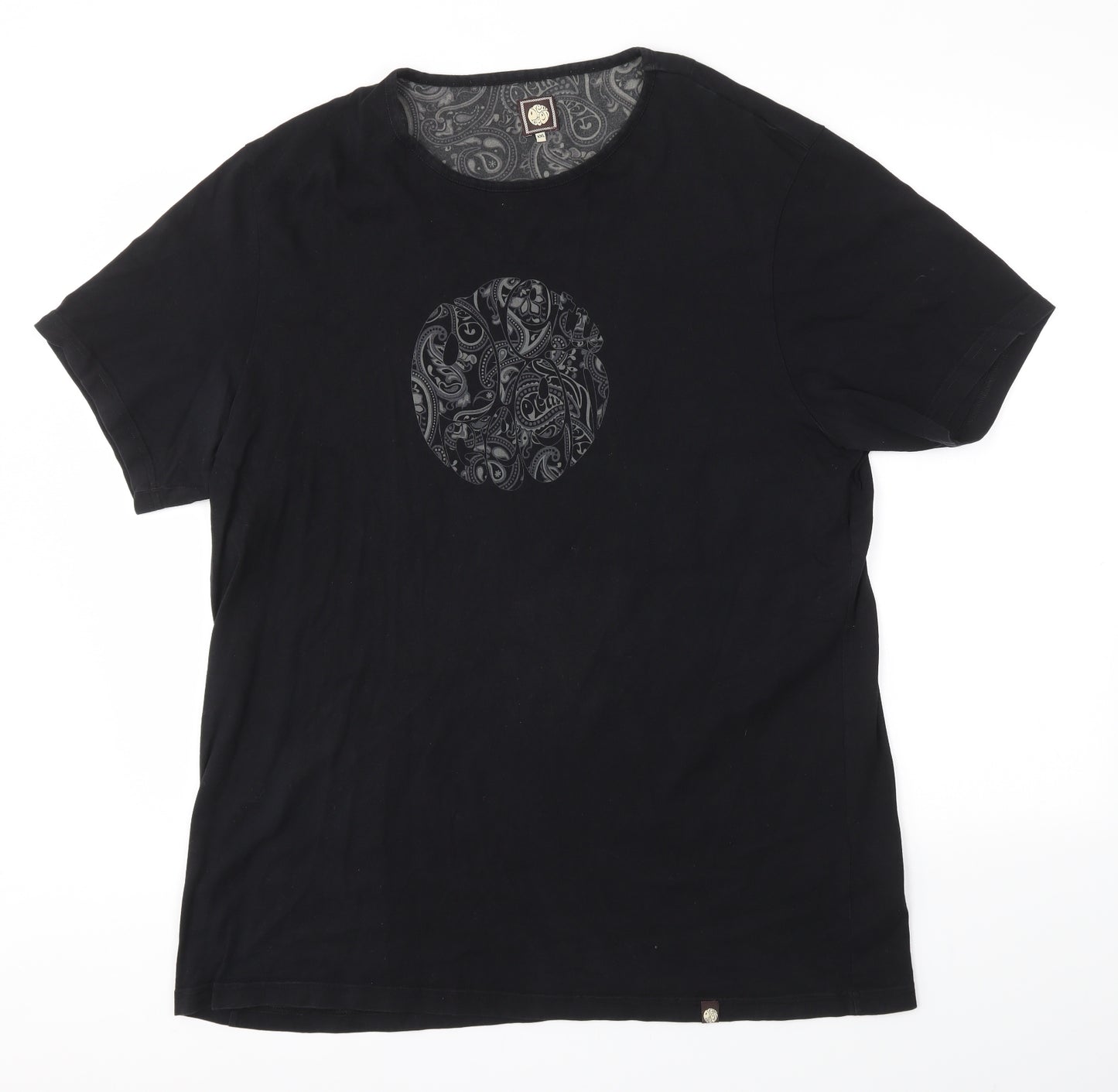 Pretty Green Mens Black    T-Shirt Size 2XL