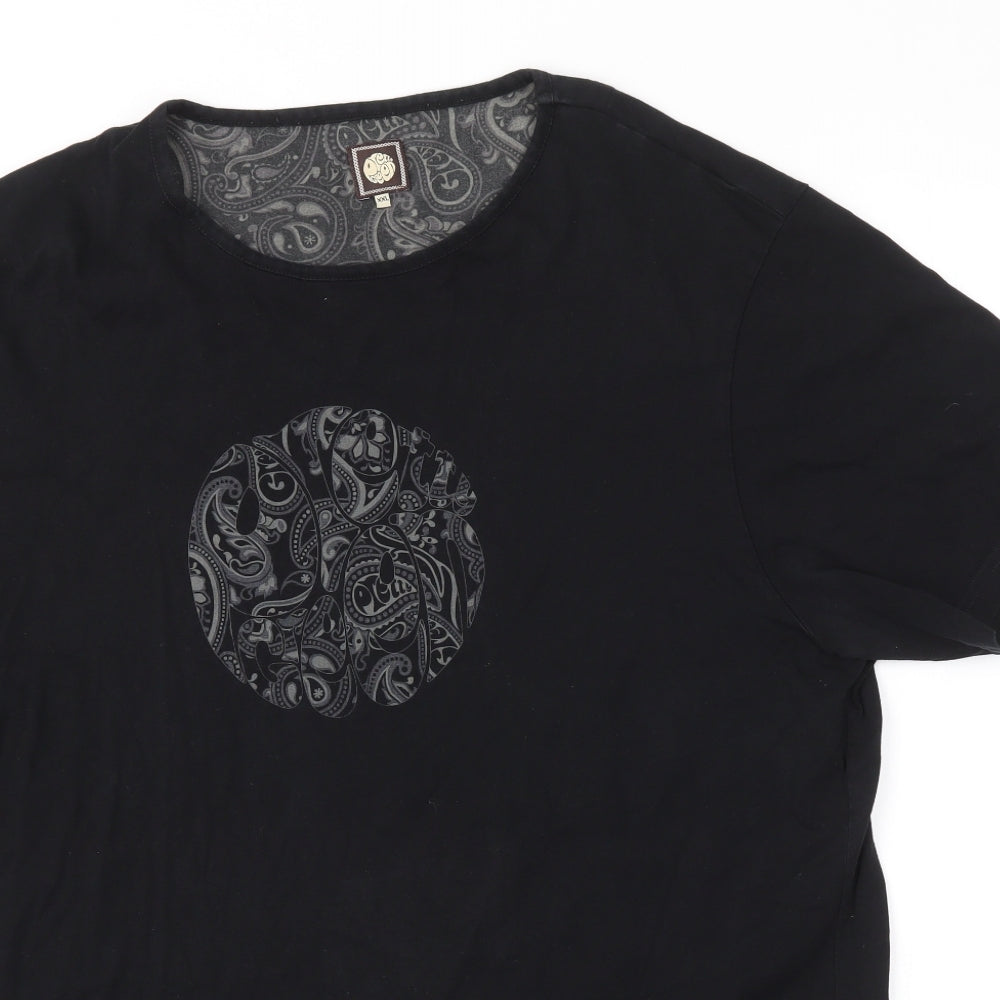 Pretty Green Mens Black    T-Shirt Size 2XL