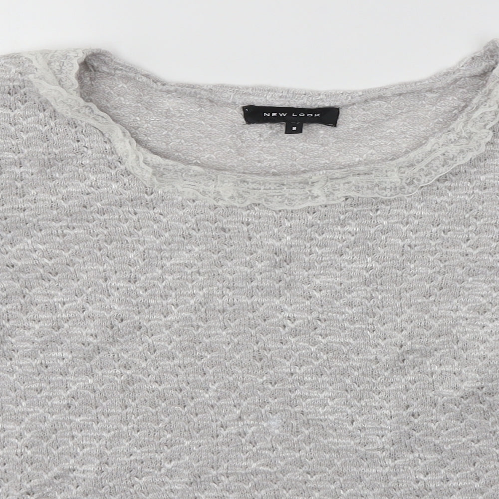 New Look Womens Grey   Pullover Jumper Size 8