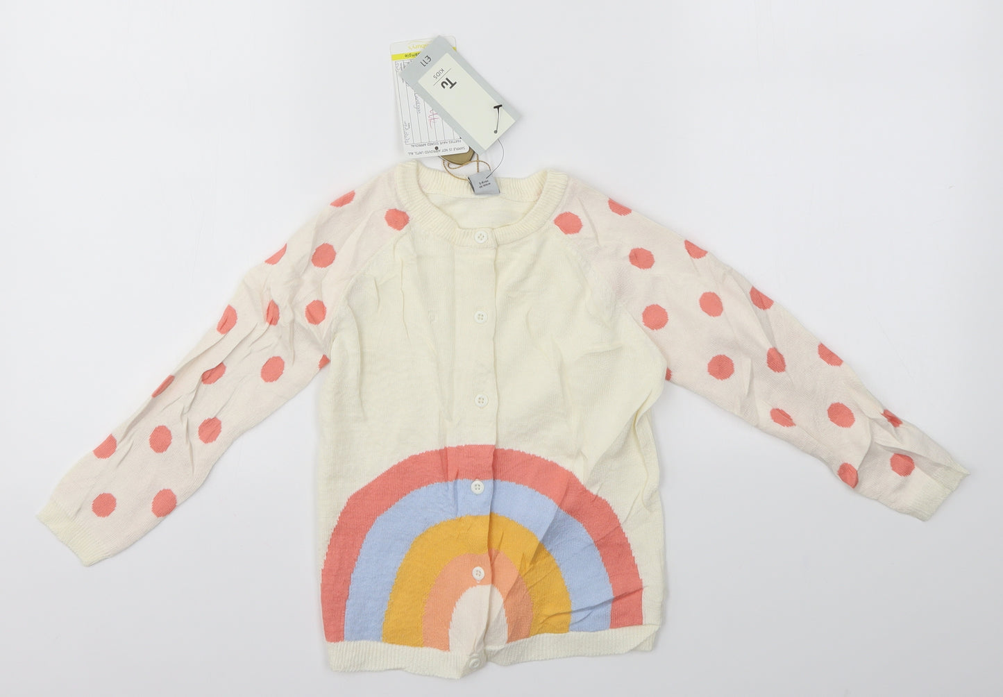 TU Girls Multicoloured   Cardigan Jumper Size 3-4 Years
