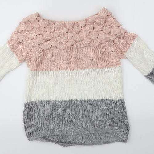 BLUE VANILLA Womens Multicoloured   Pullover Jumper Size S