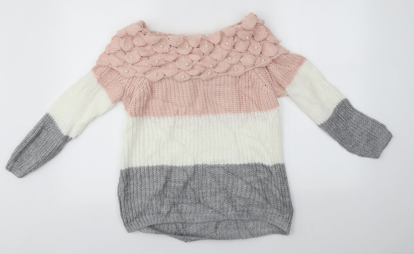 BLUE VANILLA Womens Multicoloured   Pullover Jumper Size S
