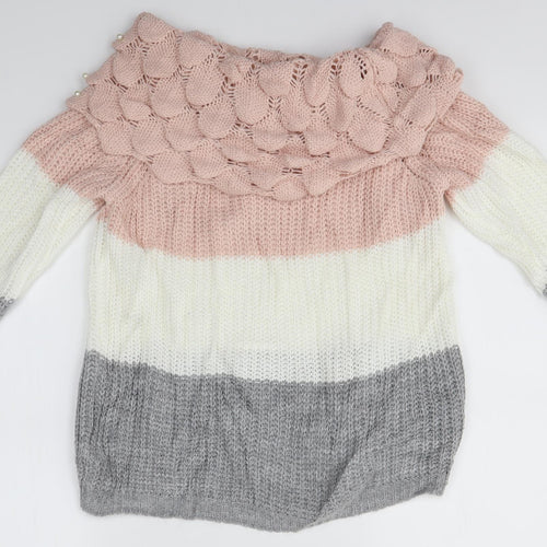 BLUE VANILLA Womens Multicoloured   Pullover Jumper Size S