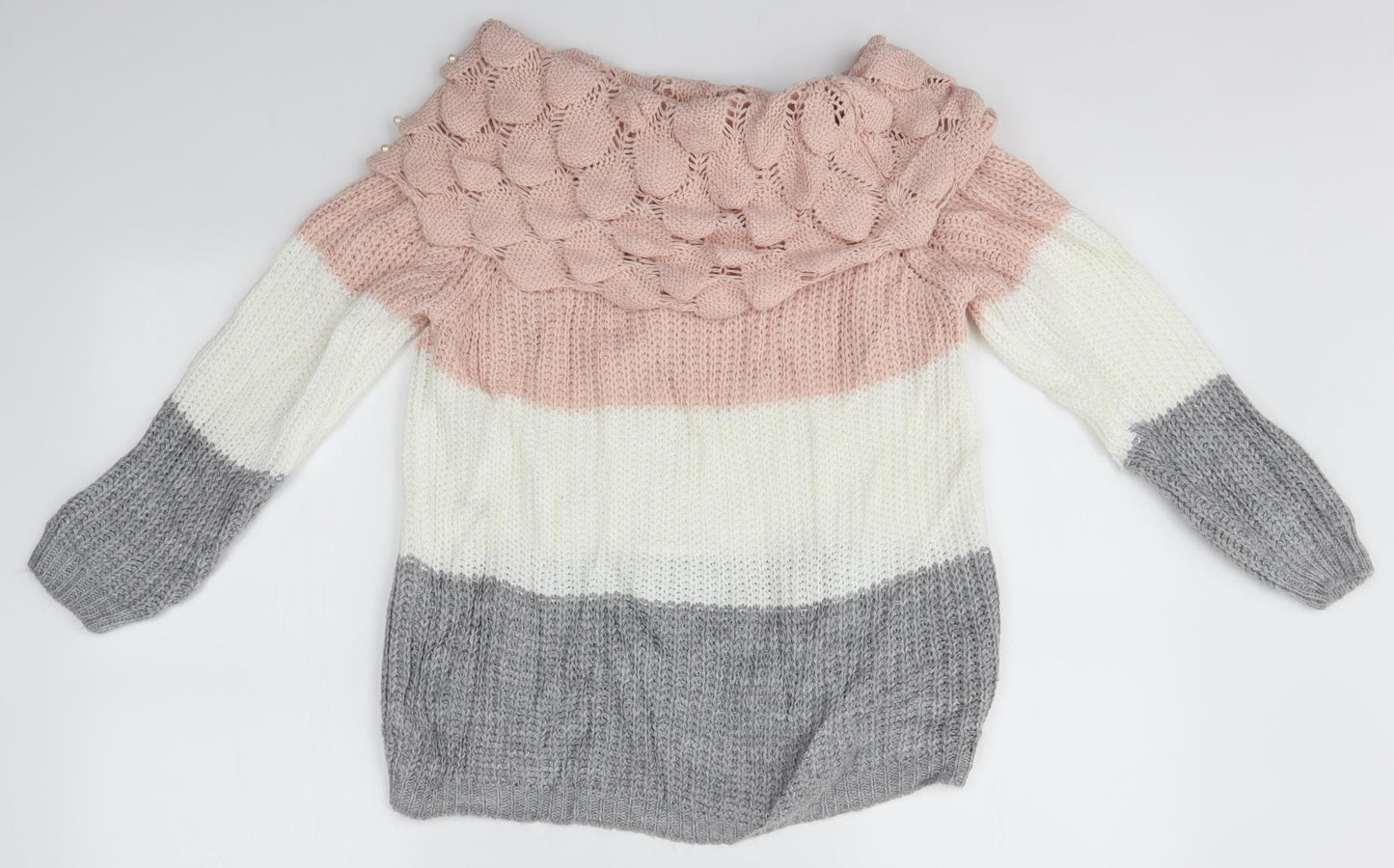 BLUE VANILLA Womens Multicoloured   Pullover Jumper Size S