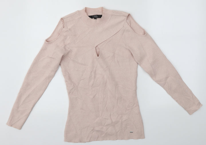 Julien Macdonald Womens Pink   Pullover Jumper Size 8