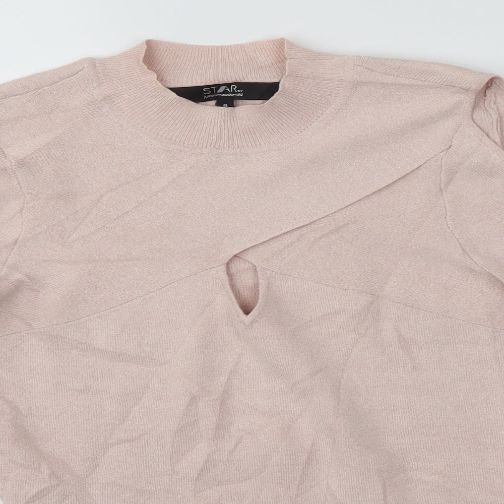Julien Macdonald Womens Pink   Pullover Jumper Size 8