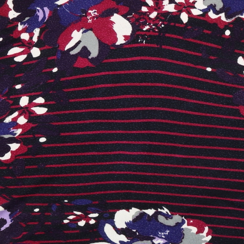 Maine Womens Purple Floral  Pullover Jumper Size 20