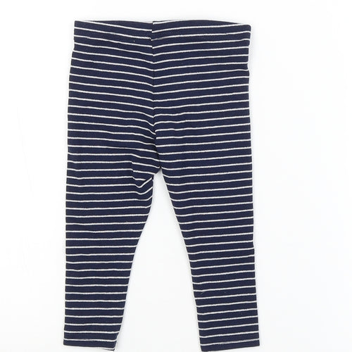 Primark Baby Blue Striped  Jogger Trousers Size 9-12 Months