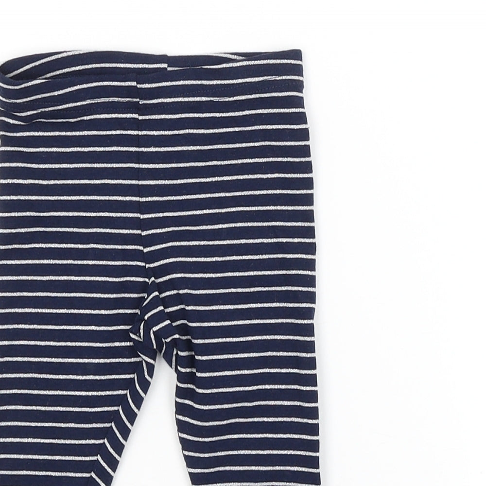 Primark Baby Blue Striped  Jogger Trousers Size 9-12 Months