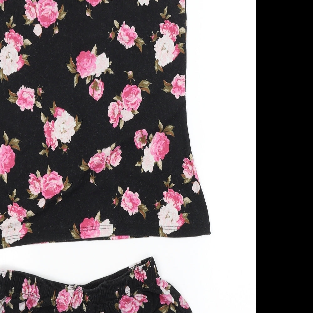 LOVE TO LOUNGE Womens Black Floral   Pyjama Top Size 10