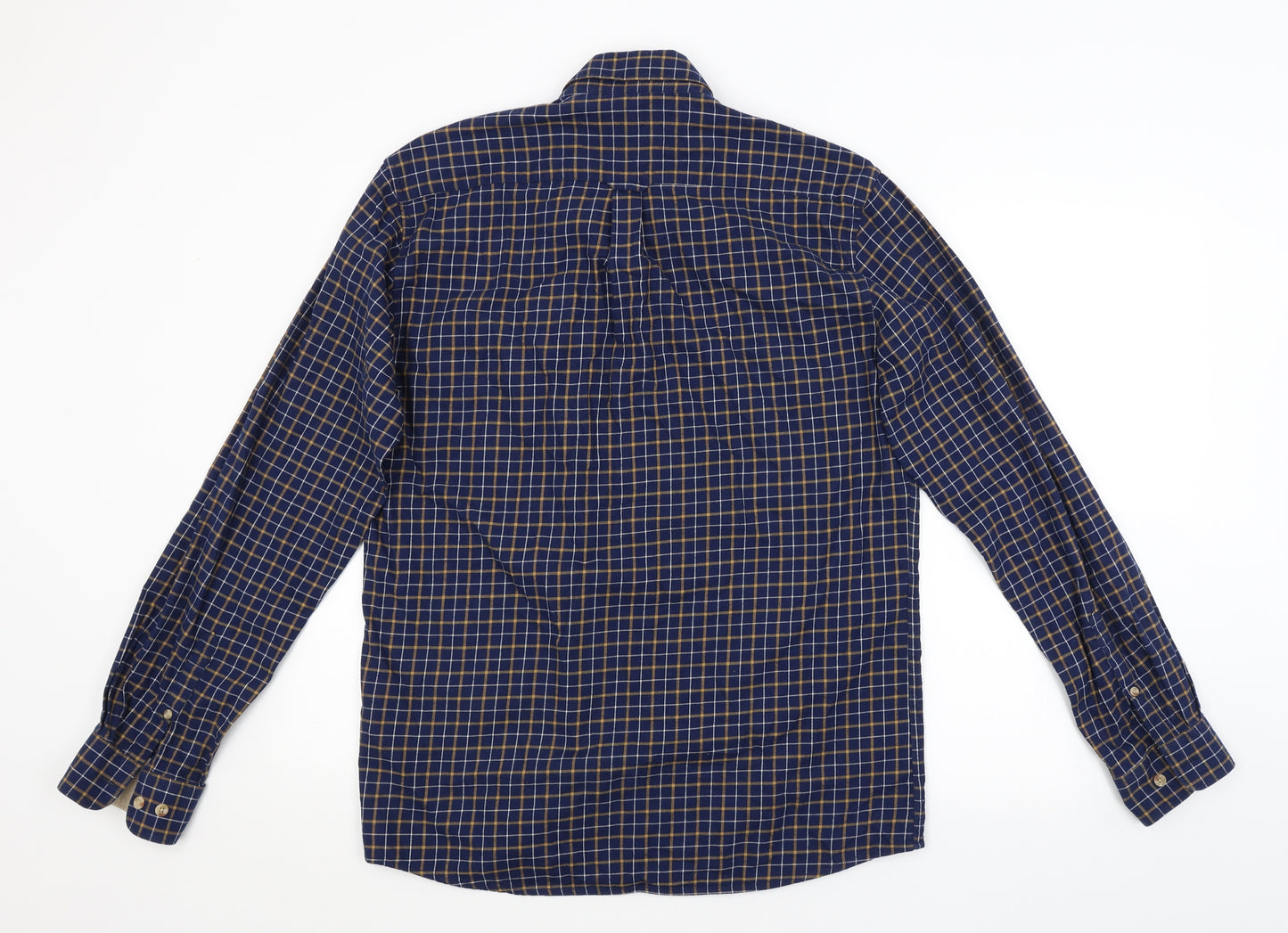 Barbour Mens Blue Check   Button-Up Size M