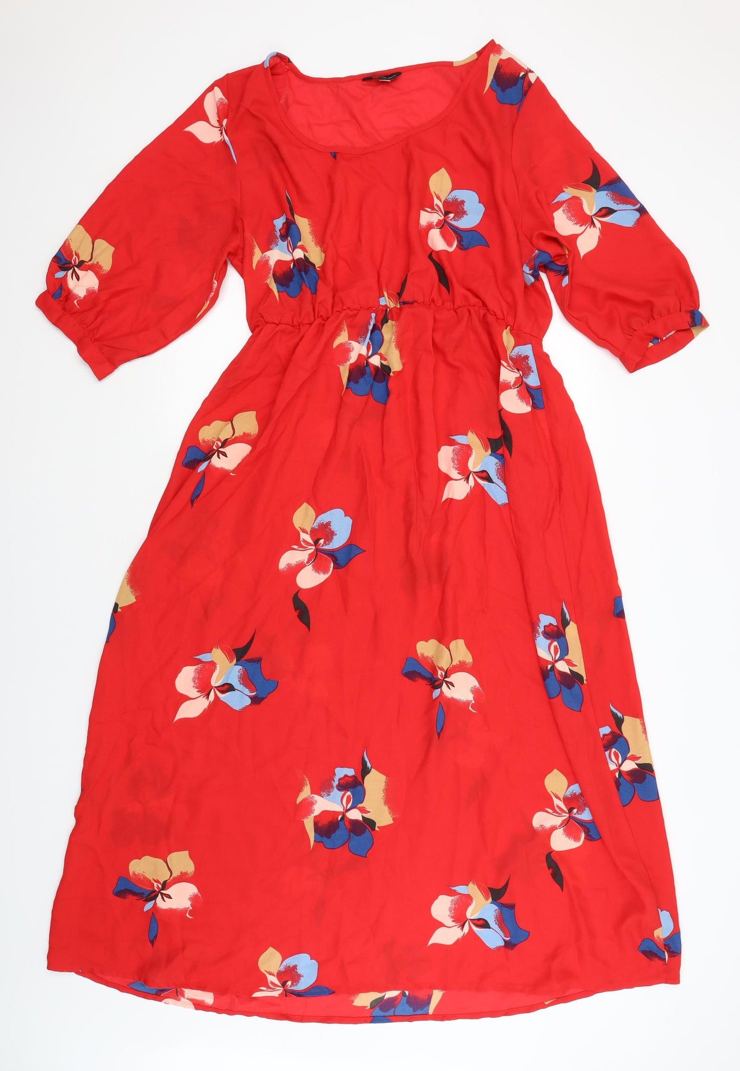 Jeffrey & Paula Womens Red Floral  A-Line  Size 18