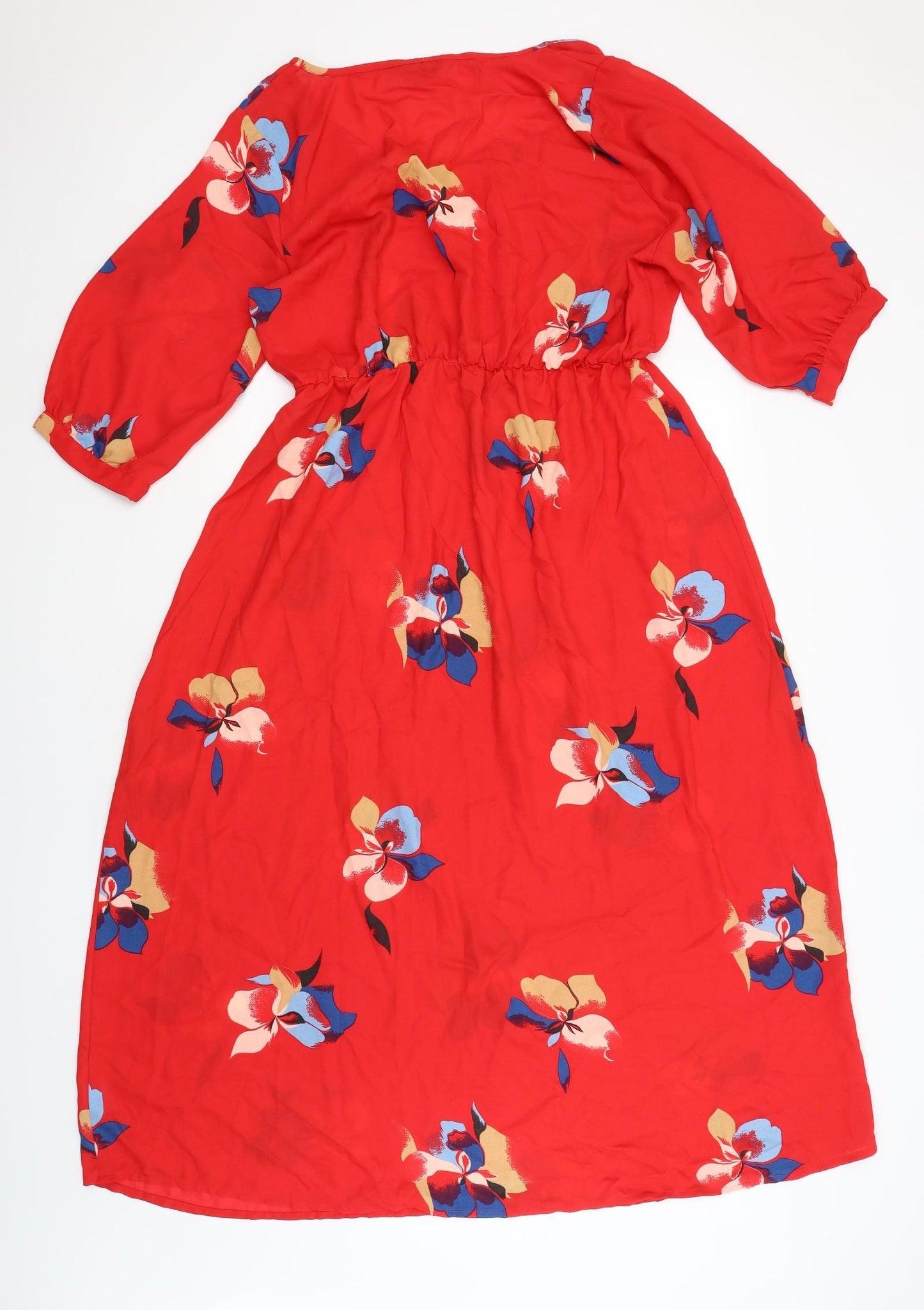 Jeffrey & Paula Womens Red Floral  A-Line  Size 18