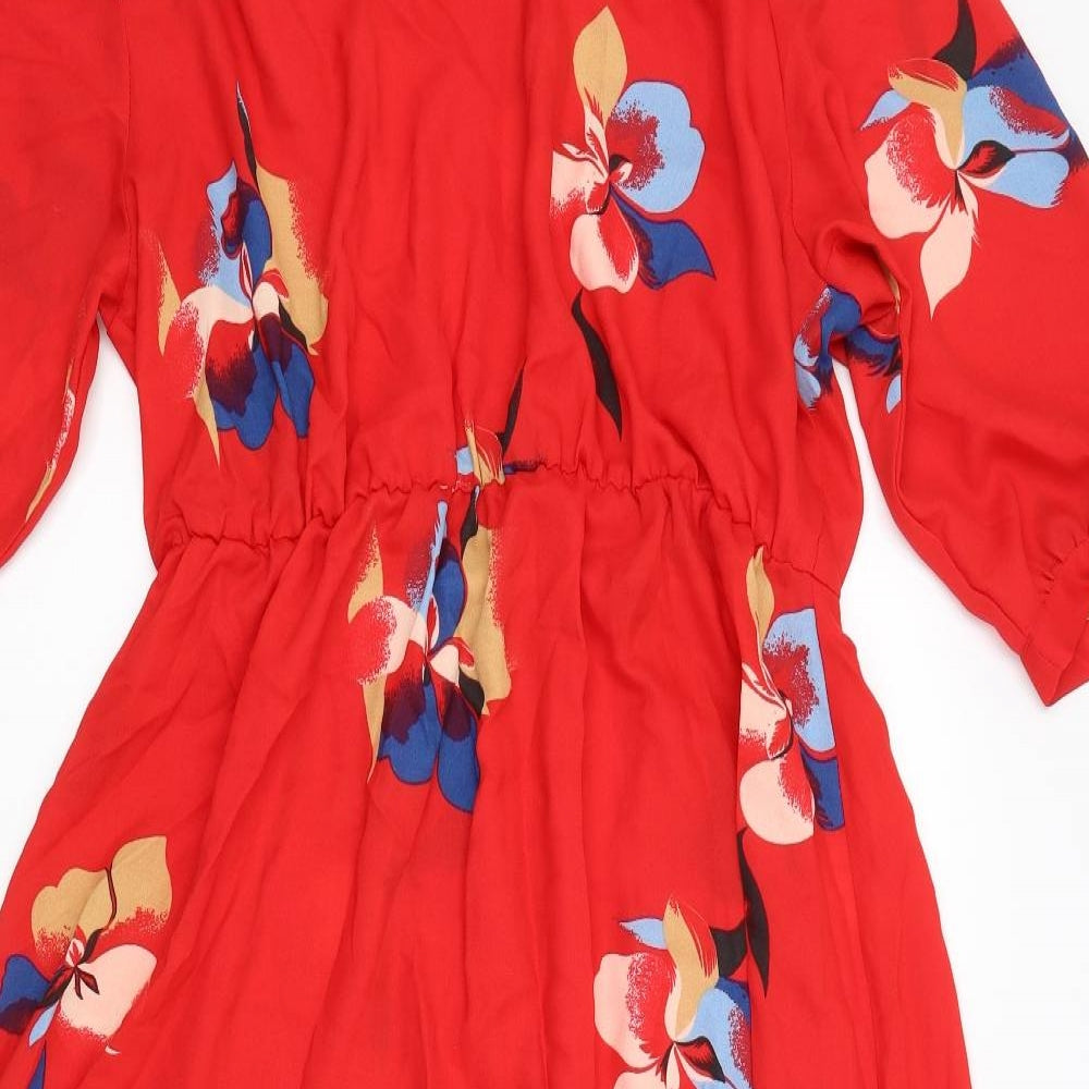 Jeffrey & Paula Womens Red Floral  A-Line  Size 18