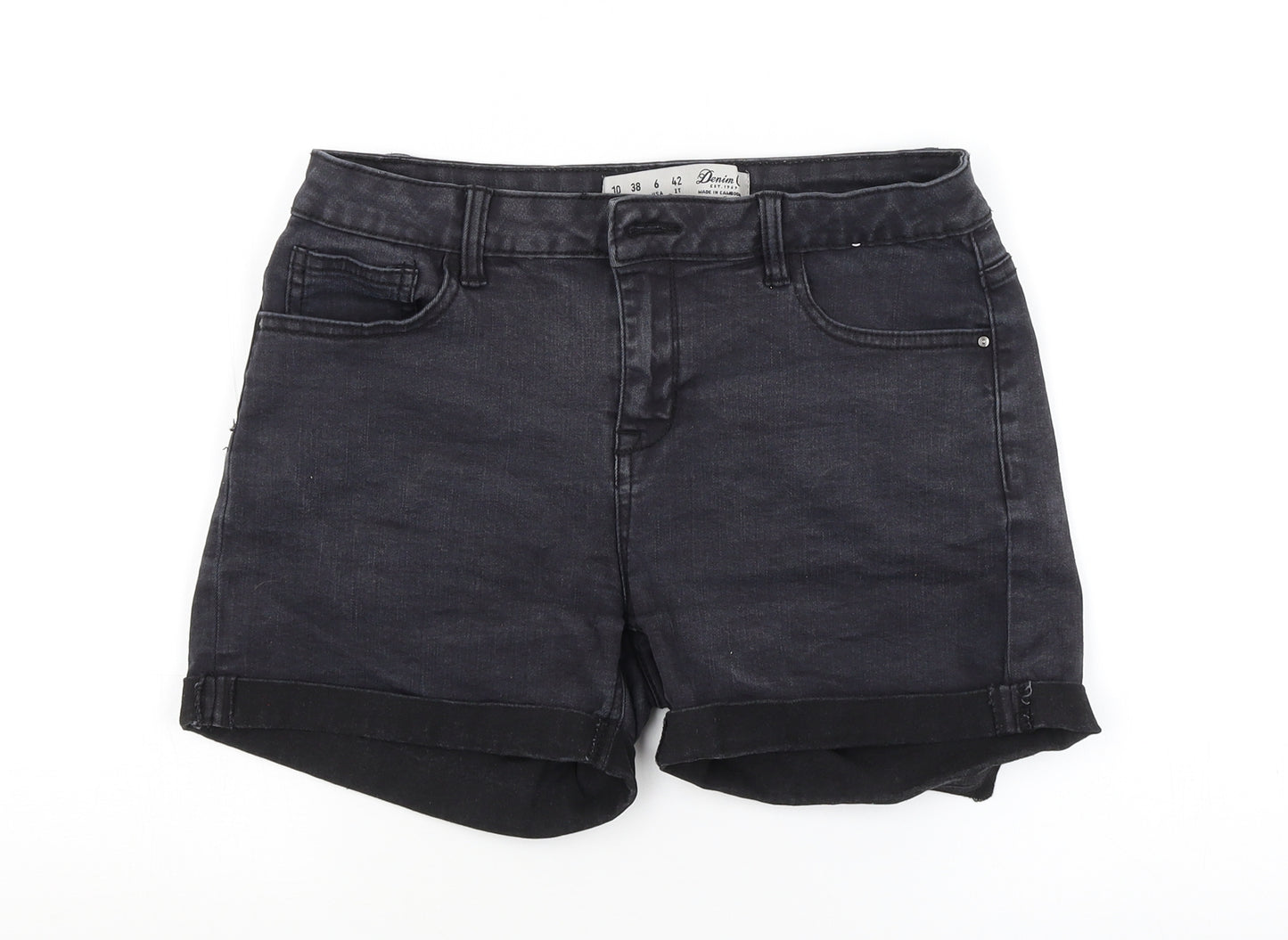 Primark Womens Grey   Cut-Off Shorts Size 10