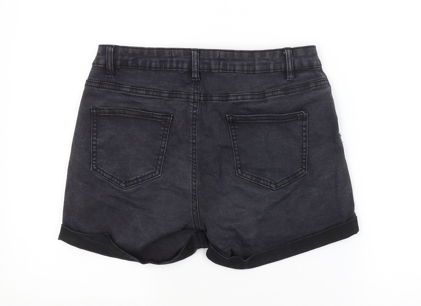 Primark Womens Grey   Cut-Off Shorts Size 10