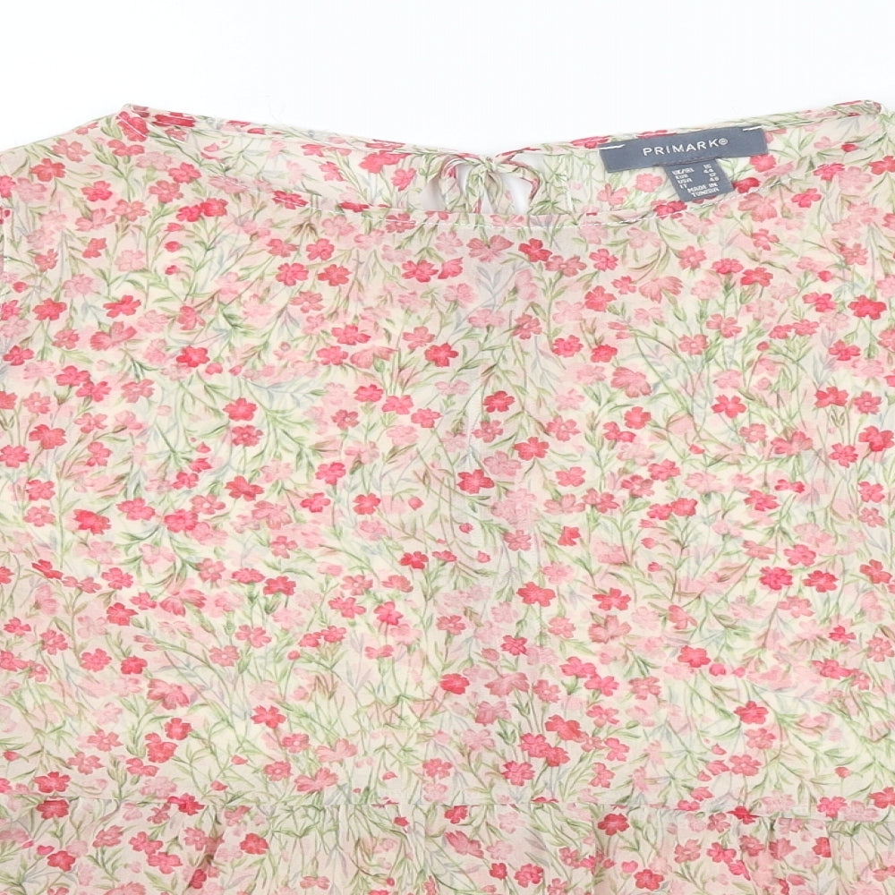 Primark Womens Multicoloured Floral  Basic Blouse Size 16