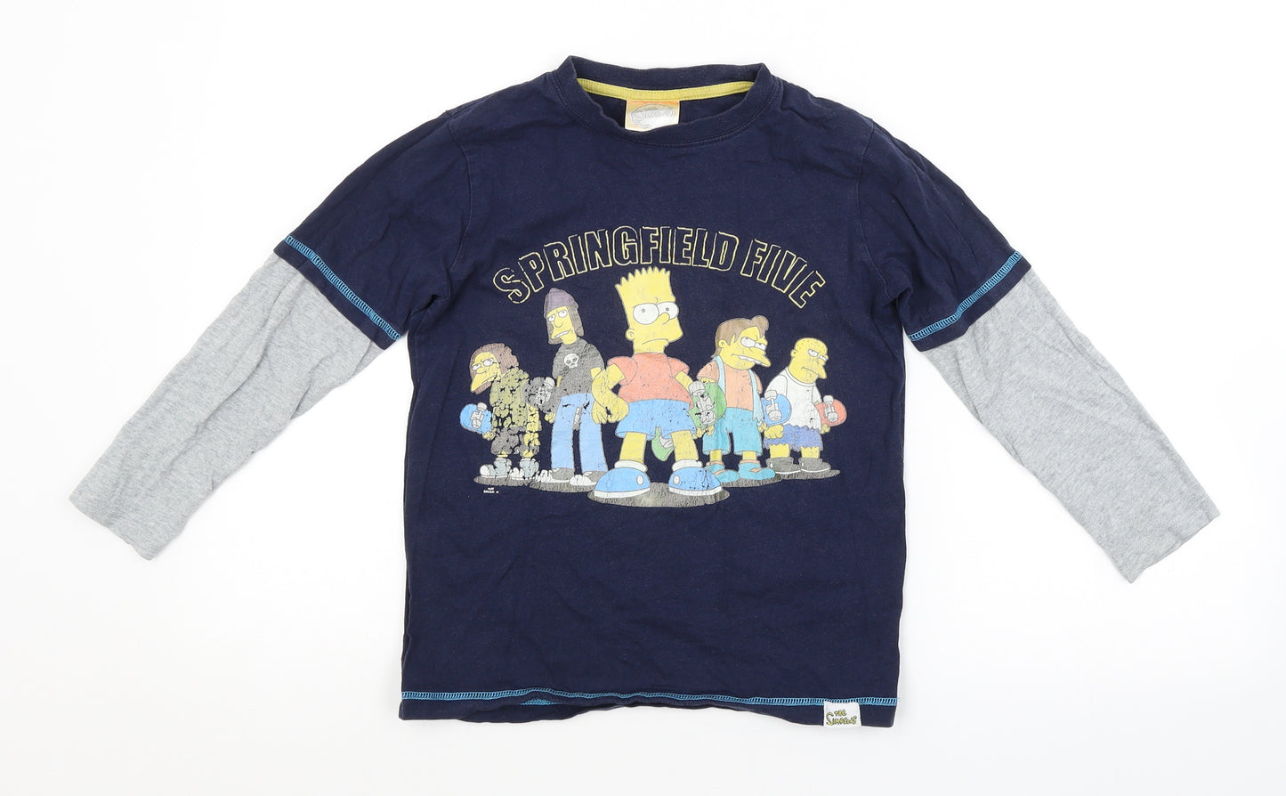NEXT Boys Blue   Basic T-Shirt Size 8 Years  - THE SIMPSONS