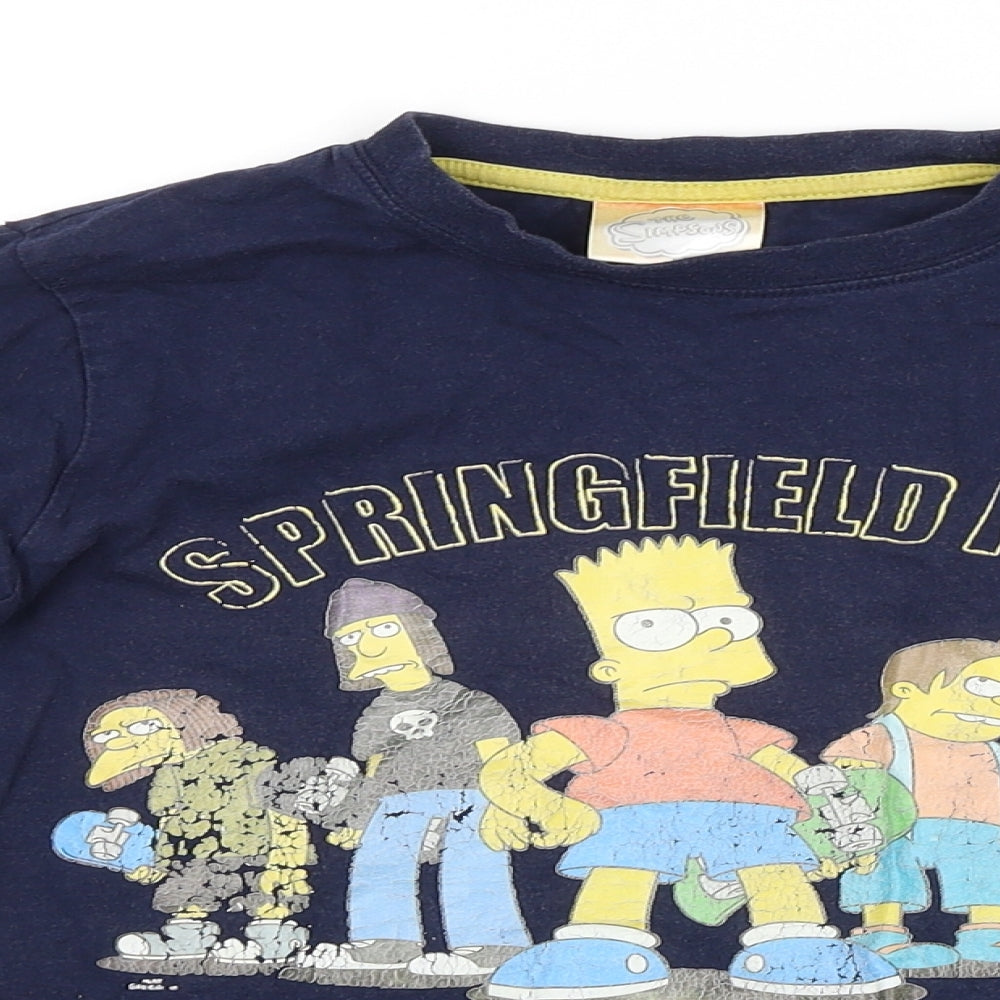 NEXT Boys Blue   Basic T-Shirt Size 8 Years  - THE SIMPSONS
