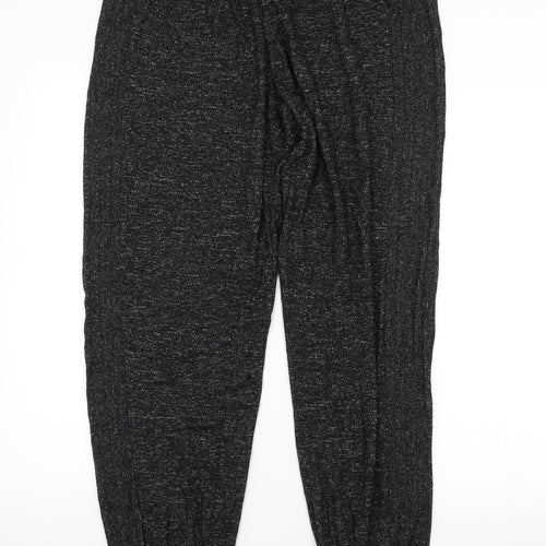 M&S Womens Black   Sweatpants Trousers Size 14 L28 in