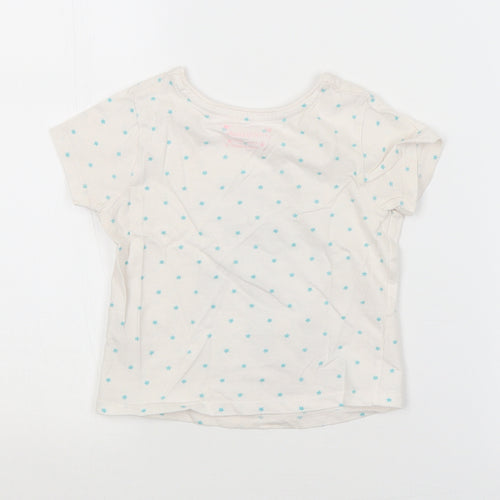 Primark Girls White Argyle/Diamond   Pyjama Top Size 18-24 Months
