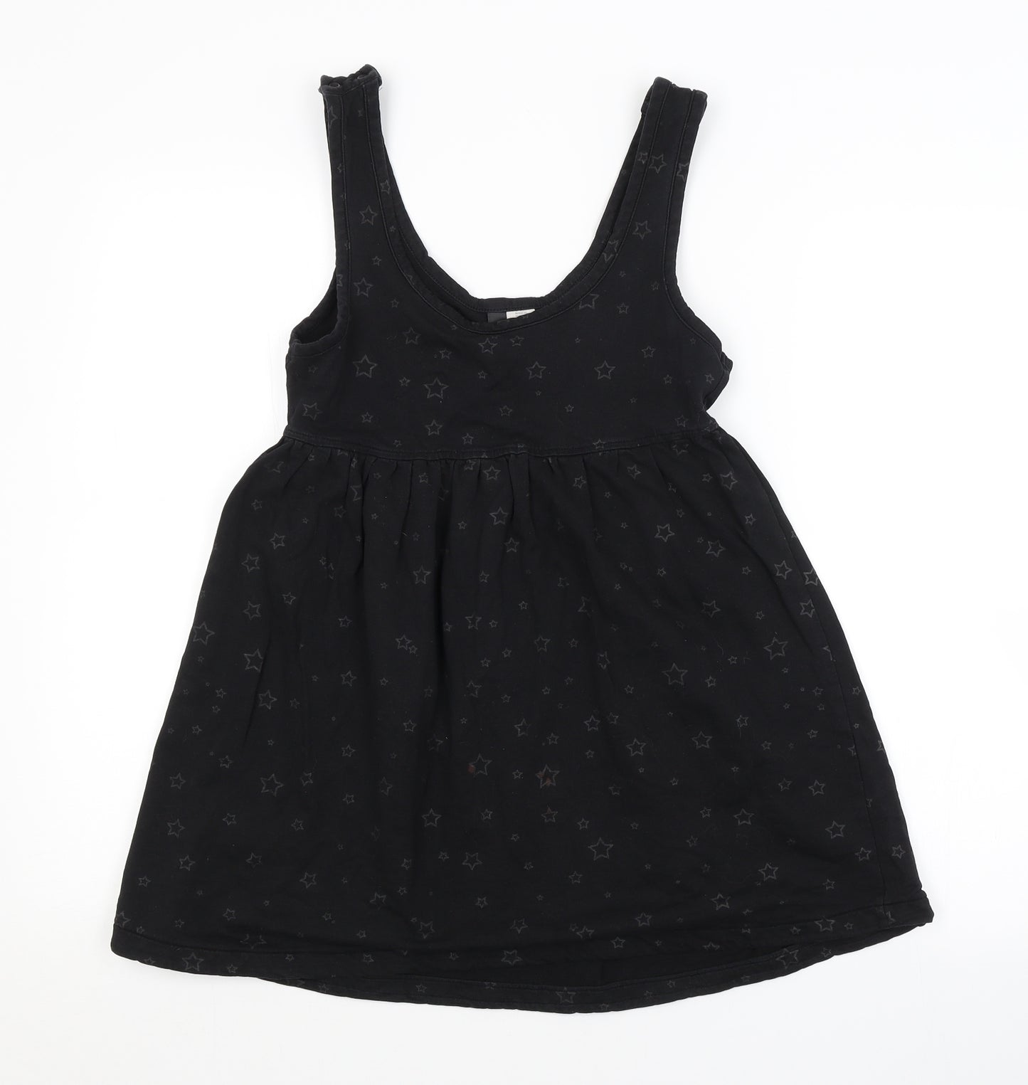 Preworn Womens Black Argyle/Diamond  Basic Blouse Size 10