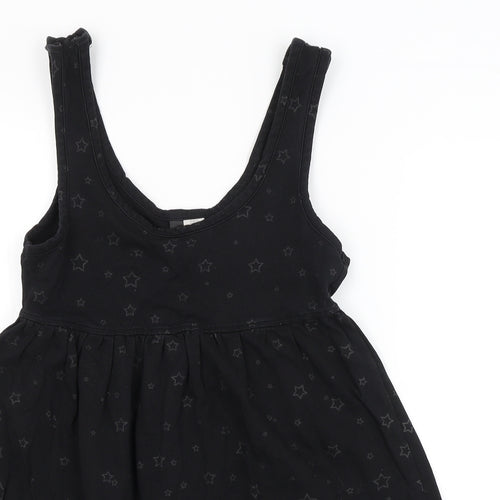 Preworn Womens Black Argyle/Diamond  Basic Blouse Size 10